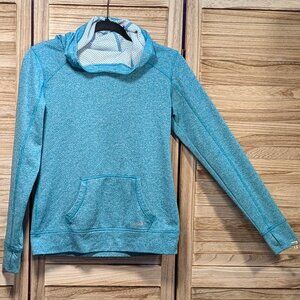 Avia Blue Cowl Neck Hoodie Hooded Sweatshirt Size XS